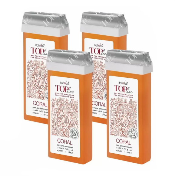 Воск для депиляции в картридже ItalWax Top Line Coral Коралл 100 мл