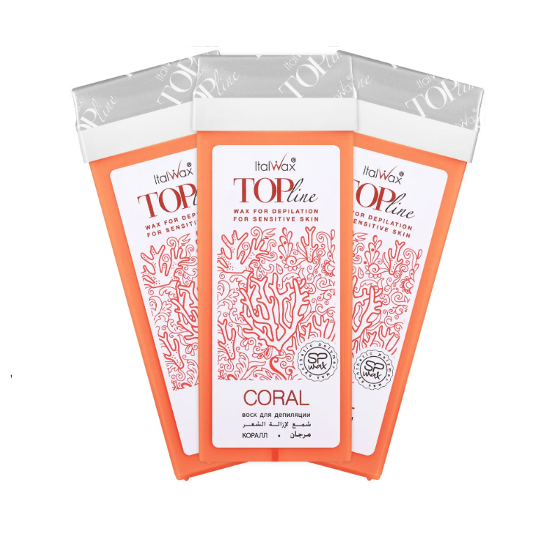 Воск для депиляции в картридже ItalWax Top Line Coral Коралл 100 мл