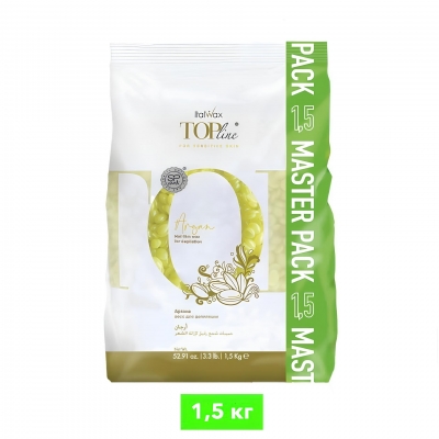 Воск для депиляции пленочный ItalWax Top Line Argan Аргана Master Pack в гранулах 1500 г