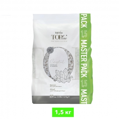 Воск для депиляции пленочный ItalWax Top Line Crystal Кристалл Master Pack в гранулах 1500 г