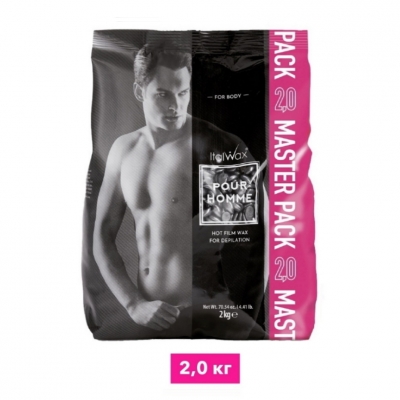 Воск для депиляции пленочный ItalWax Pour Homme мужской Master Pack в гранулах 2 кг