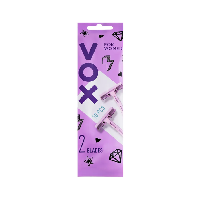 Станок для бритья одноразовый VOX FOR WOMEN 2 лезвия 10 шт