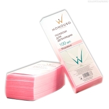 Полоски для депиляции ItalWax Monouso Розовые 70*200 мм 100 шт